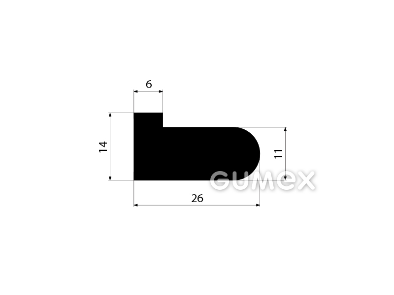 GUMMIPROFILE L-FORM - EPDM